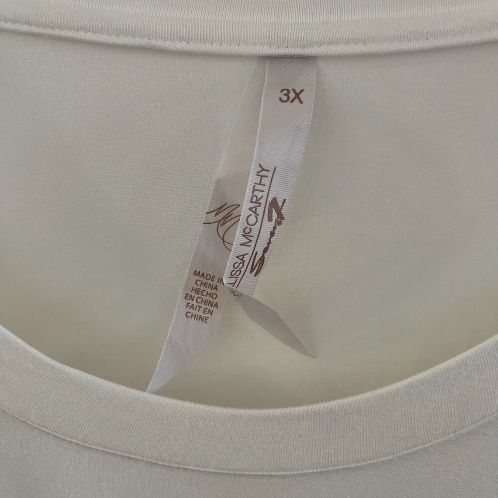 Melissa McCarthy Seven7 White Plus-Size Oversized Long Sleeve Tunic Sz 3x - Picture 5 of 9